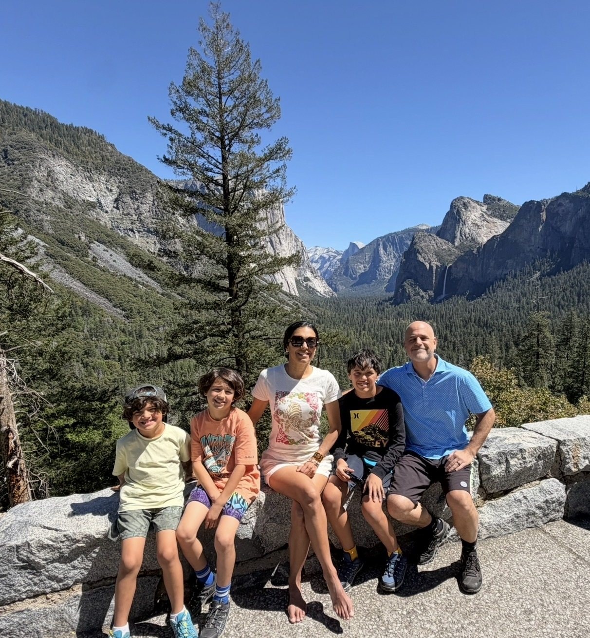 Kenia with her family in Yosemite